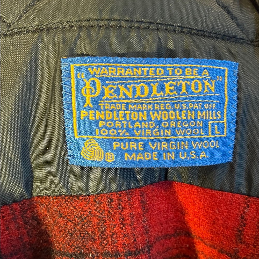 Vintage Pendleton Red and Black Wool Shirt - Picture 2 of 7